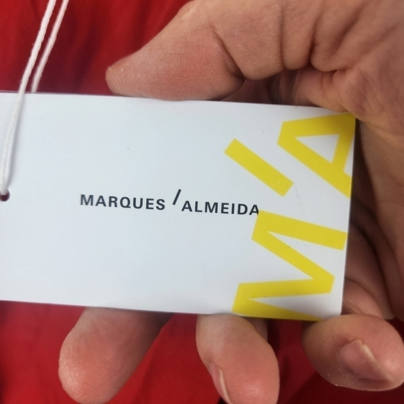 MARQUES Almeida red cotton dress size L BNWT - Picture 8 of 13